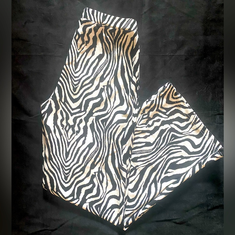 Zebra Print High Waisted Pants